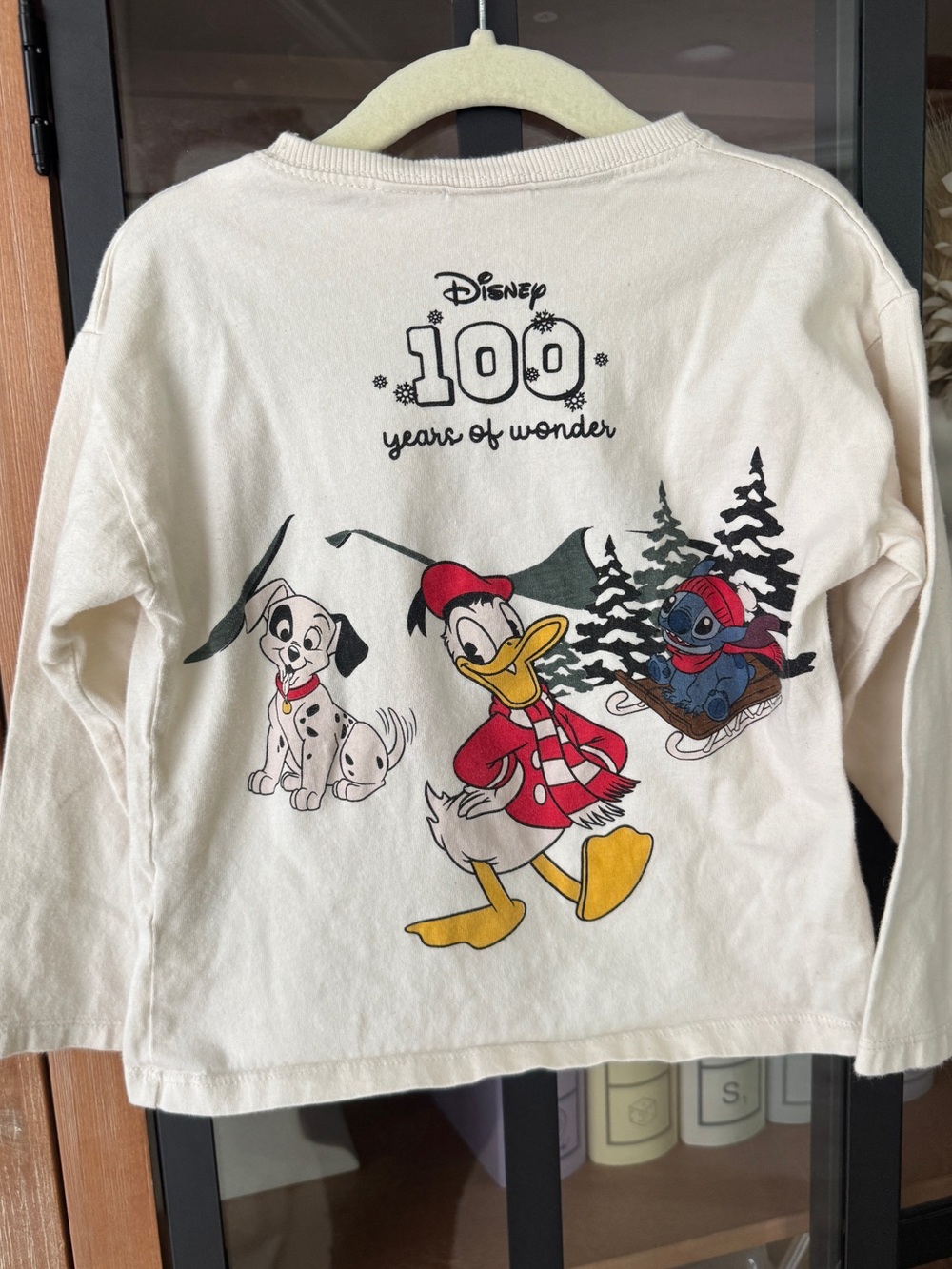 Zara Kids x Disney 100 Mickey mouse donald duck winter stitch long sleeve tee